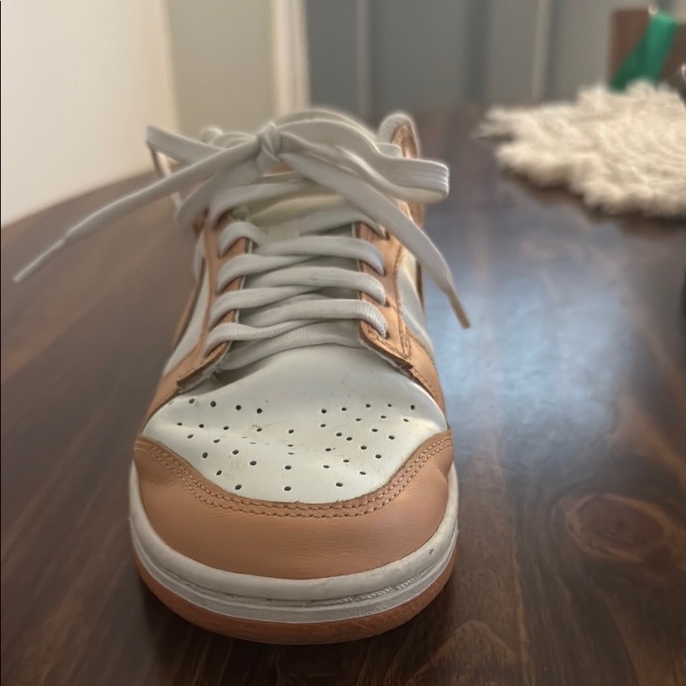 Women's Tan and White Sneakers